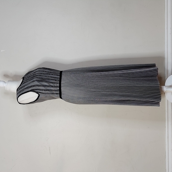 NWT Jason Wu Pleated Houndstooth Plaid Sleeveless Midi Dress - Picture 6 of 14